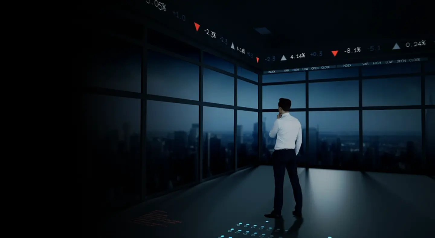 Picture of a man thinking about finance